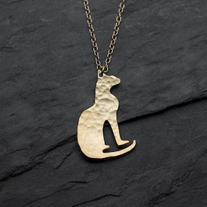 Cat necklace gold cat jewelry Egyptian necklace cat pendant