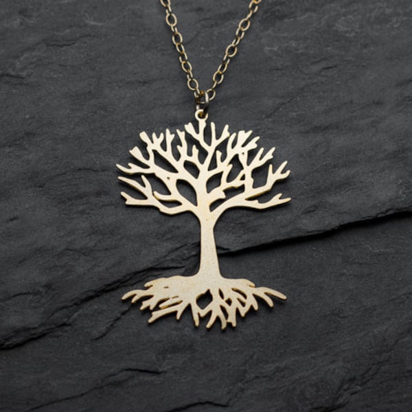 Tree necklace Celtic necklace tree of life pendant gold Irish jewelry