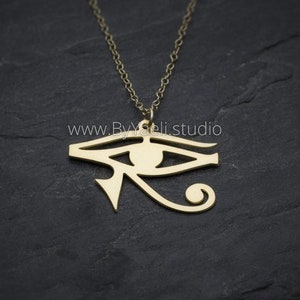 Eye of Horus necklace gold eye of Horus pendant evil eye Egyptian necklace
