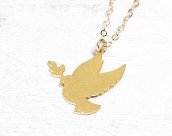 Bird necklace dove necklace bird pendant dove bird charm