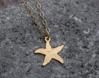 Starfish necklace starfish charm ocean necklace beach necklace