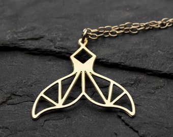 Gouden walvisstaartketting, op de oceaan geïnspireerde charme voor natuurliefhebbers