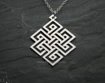 Celtic knot necklace sacred necklace sacred geometry pendant Celtic necklace