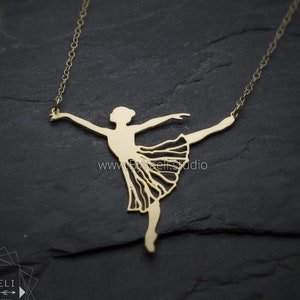 Ballerina necklace ballet dancing necklace dancer jewelry ballet lovers gift