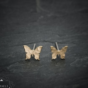 Butterfly earrings tiny butterfly stud earrings gold butterfly post earrings