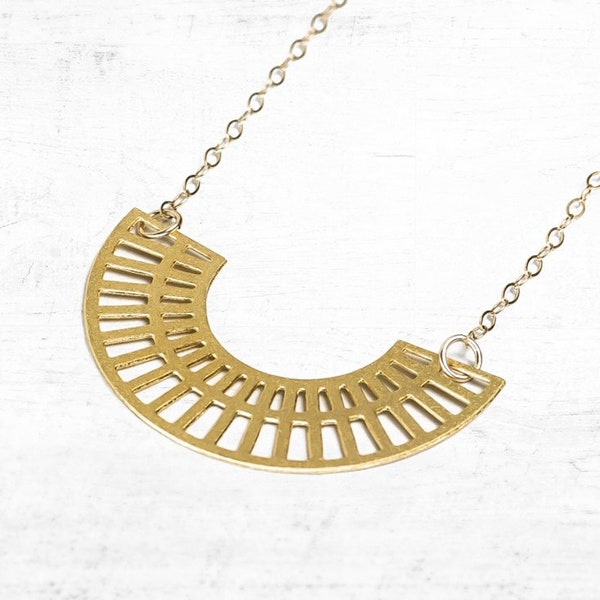 Geometric necklace gold open circle necklace minimalist necklace gift for here