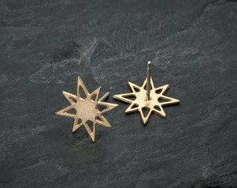 North Star earrings gold star post earrings Spark earrings star stud earrings Christmas gift for here