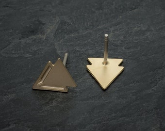 Triangle earrings geometric earrings cute gold triangle stud earrings