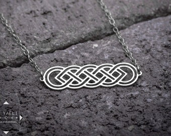 Enjoylifecreative Collana Da Donna Con Nodo Celtico, In Argento Sterling 925, Con Simbolo Dell'infinito, Pietra Portafortuna, Gioiello Celtico, Regalo Per Donne E Ragazze, Argento Sterling, Nessuna - Foto 5