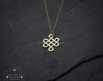Keltische knoopketting Infinity ketting Keltische sieraden Ierse sieraden goud