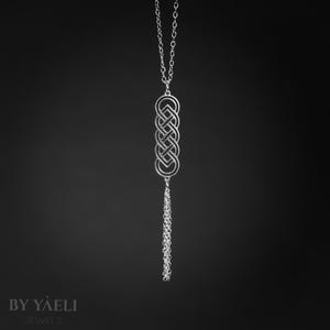 Celtic knot necklace silver Irish Celtic jewelry infinity necklace