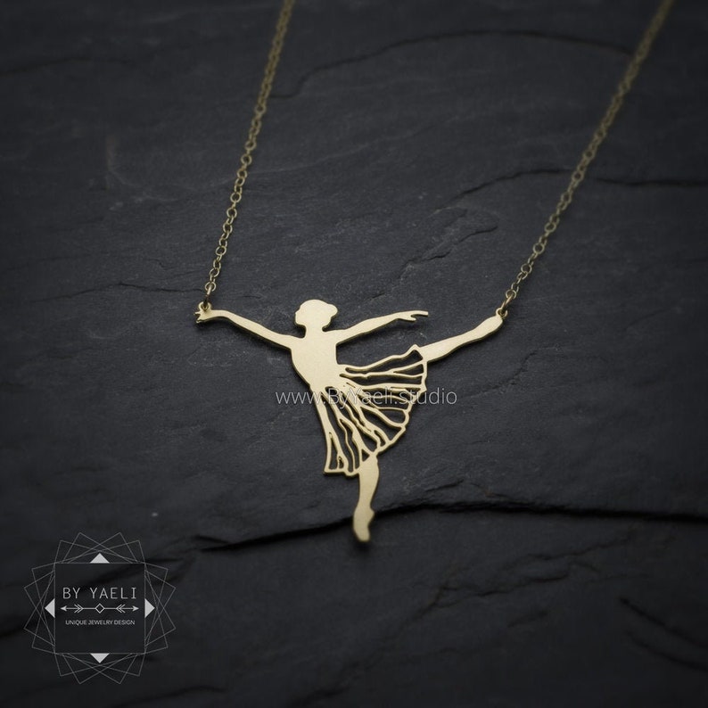 Ballerina necklace ballet dancing necklace dancer jewelry ballet lovers gift