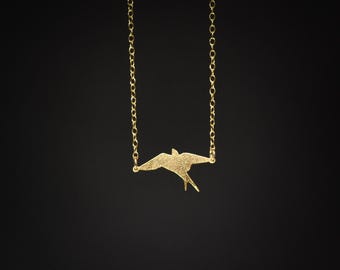Bird necklace gold swallow bird necklace bird jewelry bird charm bird pendant swallow pendant