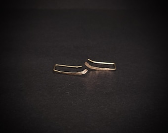 Wire earrings, handmade gold filled earrings