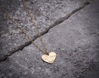Heart necklace gold heart jewelry friendship charm necklace mom gift pendant