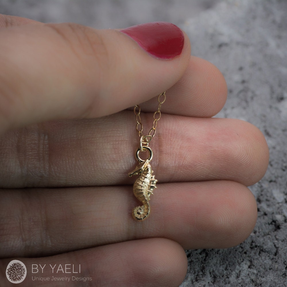 Seahorse Necklace Sea Horse Gold Ocean 