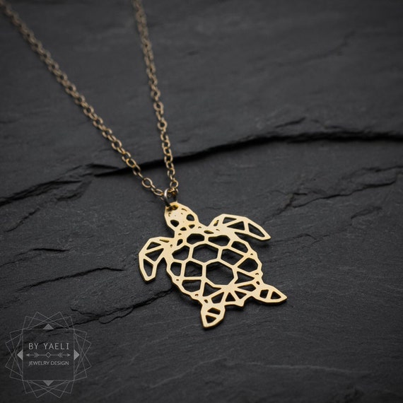 Etsy shop turtle necklace