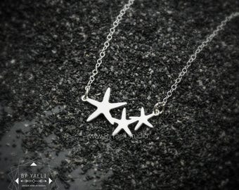 Collier étoile de mer pendentif étoile de mer en argent bijoux océan