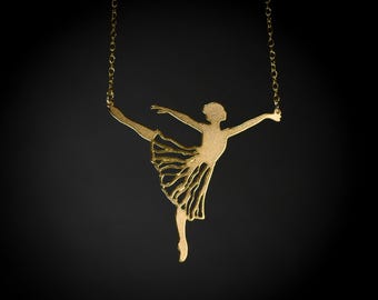 Ballerina Halskette Ballett tanzen Halskette Gold Tänzerin Schmuck Ballettliebhaber