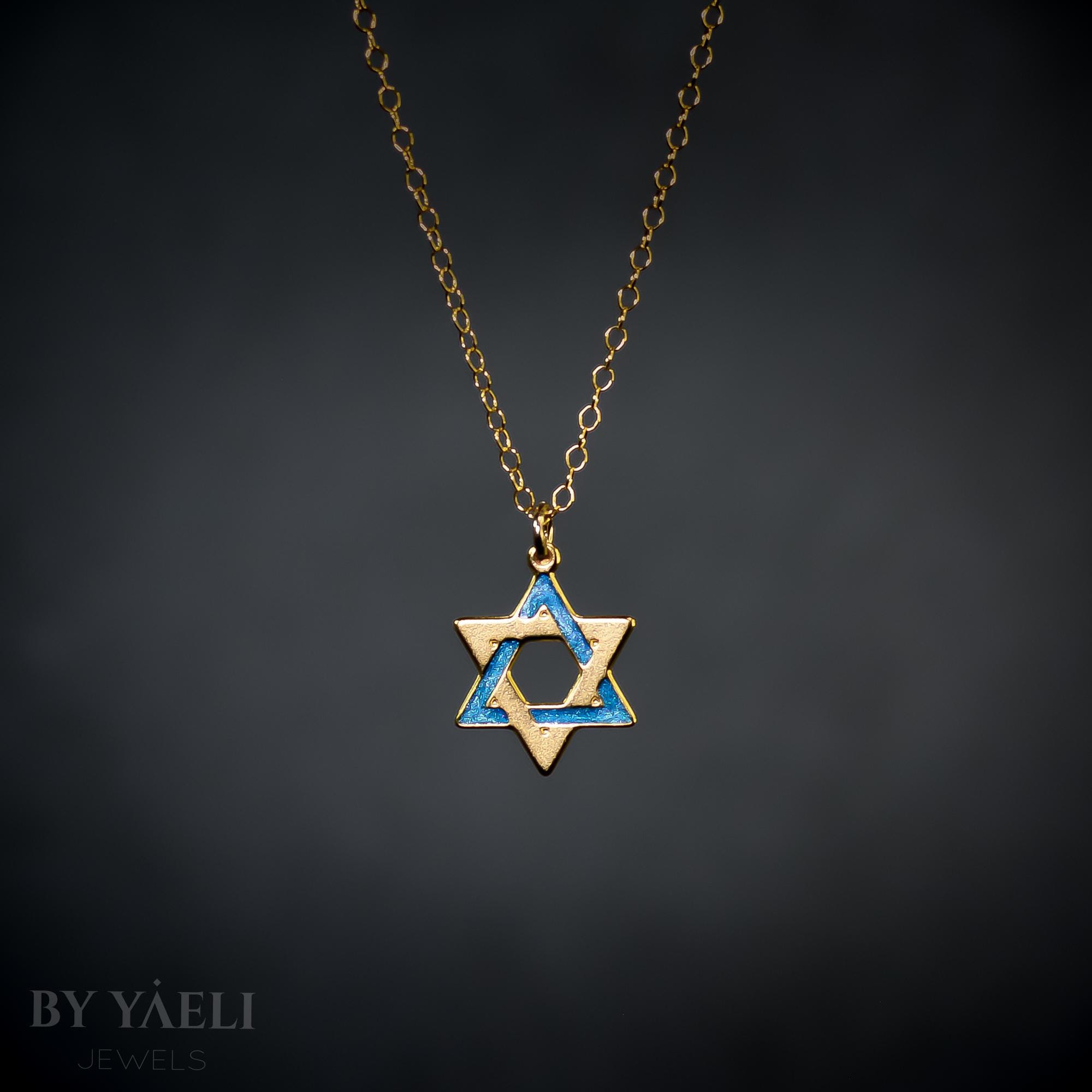 Gold Star of David Necklace, Meaningful Gift Support Israel - Etsy