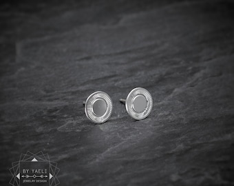 Cirkelörhängen geometriska örhängen silver minimalistiska cirkelörhängen