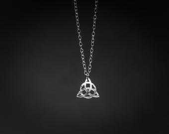 Collar de nudo celta, collar geométrico, collar celta de plata, collar de infinito con nudo celta