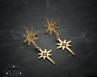 Sternohrringe - gold Stern Ohrstecker - Geschenk für hier - Weihnachtsgeschenk für hier