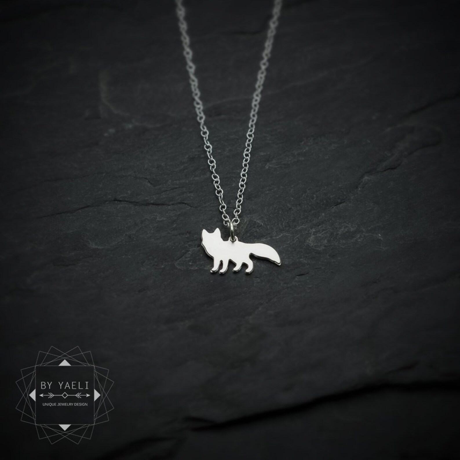 Fox Necklace Tiny Silver Fox Charm Fox Pendant Fox Gift for Etsy