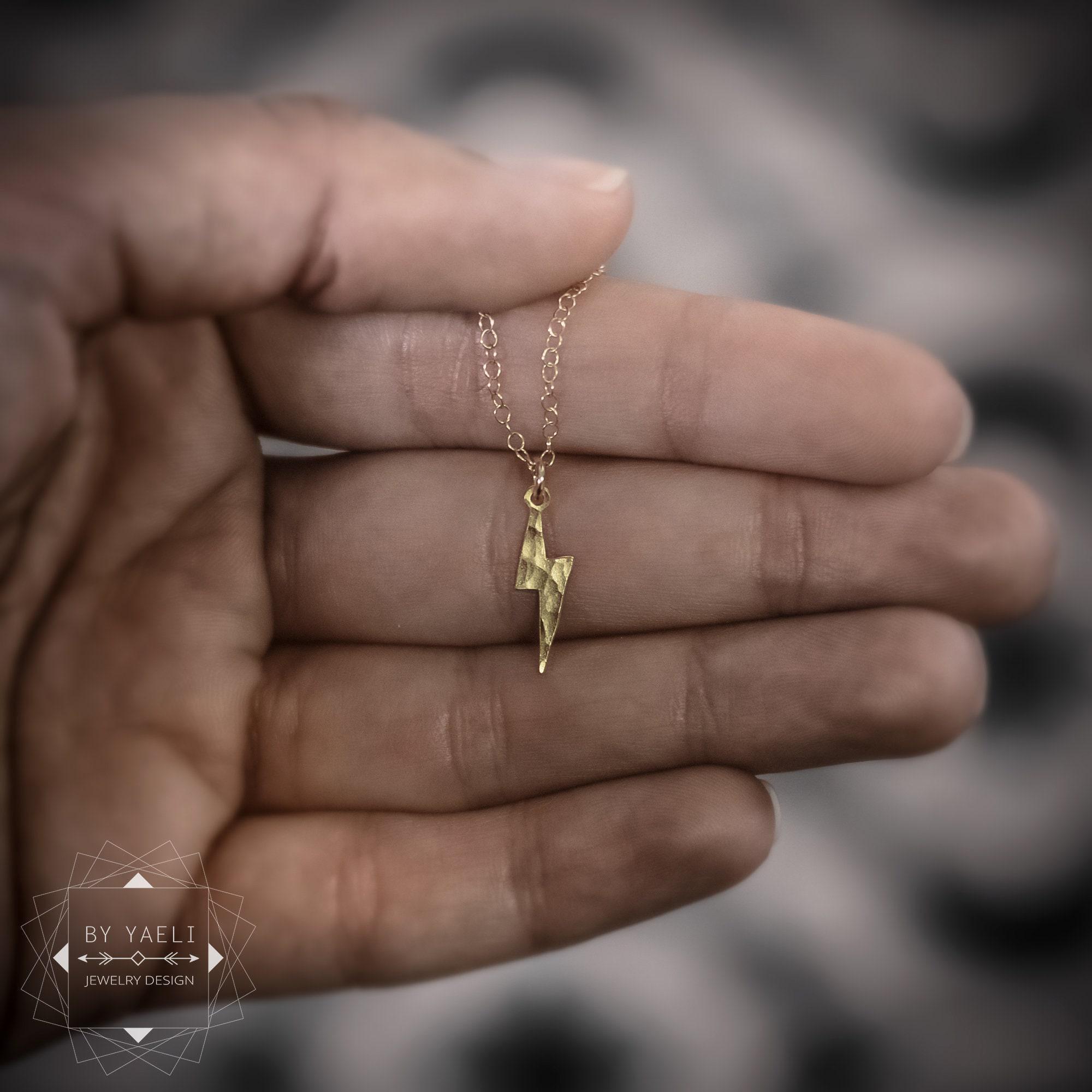 Collana Choker Con Pendente A Fulmine, Oro, Minimalista, Regalo Per Donne E Ragazze