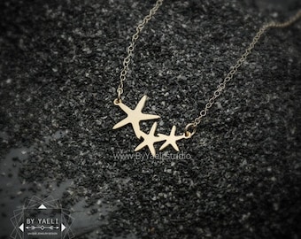 Starfish necklace gold starfish pendant ocean dainty necklace ocean jewelry