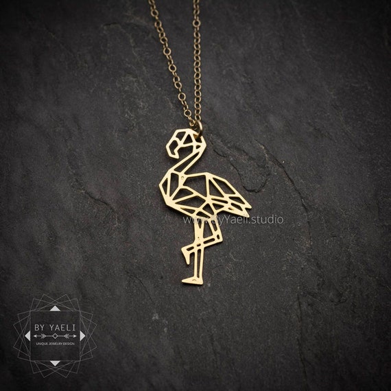 Lucky Simple Flamingo Pendant Necklace Rose Gold/Silver/Gold | Rose gold  necklace, Buy necklace, Necklace