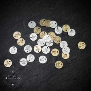 Alphabet add on charm initial necklace personalized necklace tiny initial charm