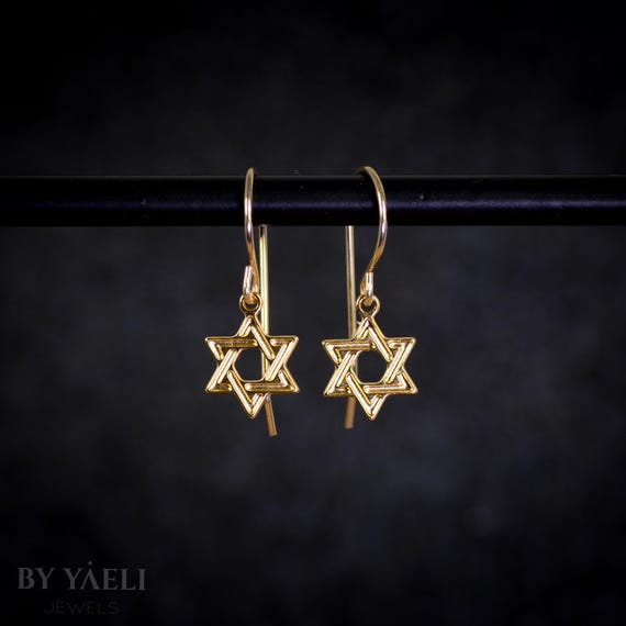 Star of David earrings, Jewish jewelry ,Jewish earrings, tiny star of david