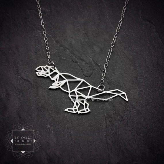 Dinosaur Necklace Origami Dinosaur T 
