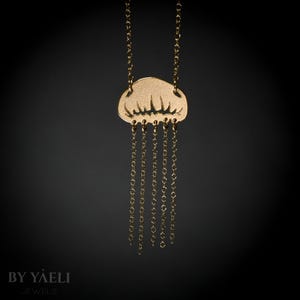 Qualle Halskette Gold Qualle Anhänger Meer Halskette Ozean Charme Strand Schmuck Geschenk für sie