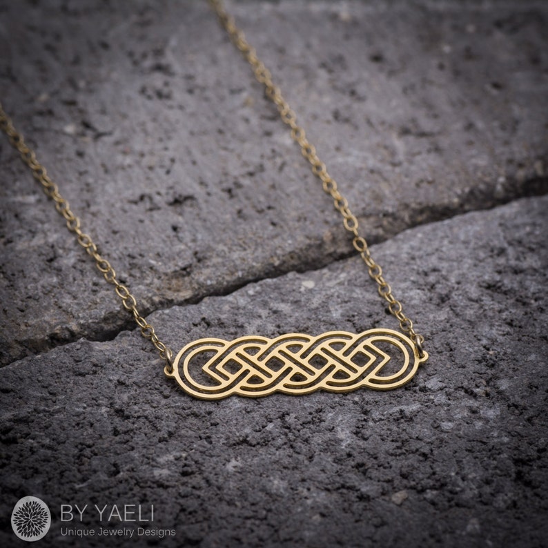 Celtic Knot Necklace Infinity Necklace Irish Jewelry Celtic Etsy