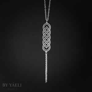 Celtic knot necklace silver Irish Celtic jewelry infinity necklace