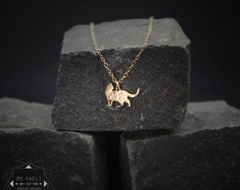 Cat necklace cat pendant gold cat necklace cat jewelry cat lover gift for here