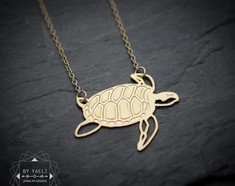 Schildkröte Halskette Gold Meeresschildkröte Anhänger Ozean Schmuck Schildkröte-Liebhaber Geschenk