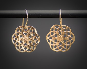 Celtic flower of life earrings, Irish jewelry.