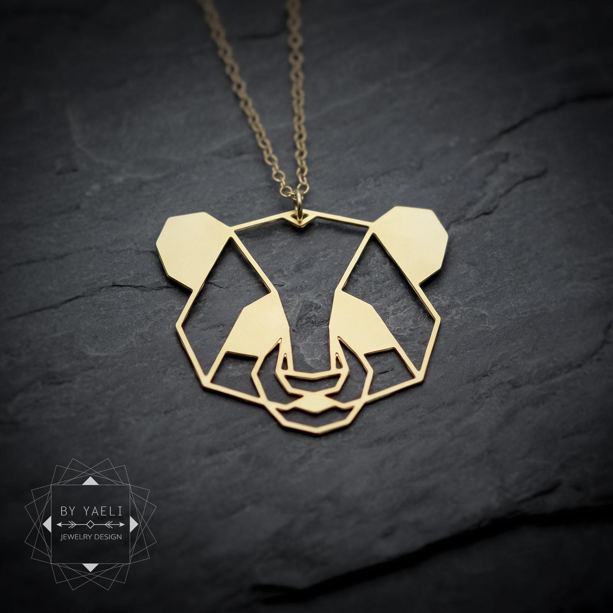 Panda Bear Necklace Panda Necklace Silver Japanese Panda Pendant ...