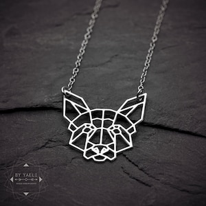 German Shepherd Sterling Silver Pendant Necklace