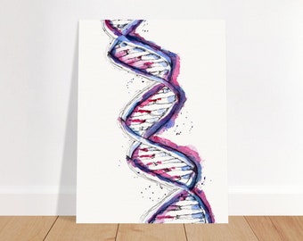 DNA in Purple Art Print