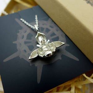 Ophrys Bee Orchid Pendant Wild Orchid Botany Jewelry image 4