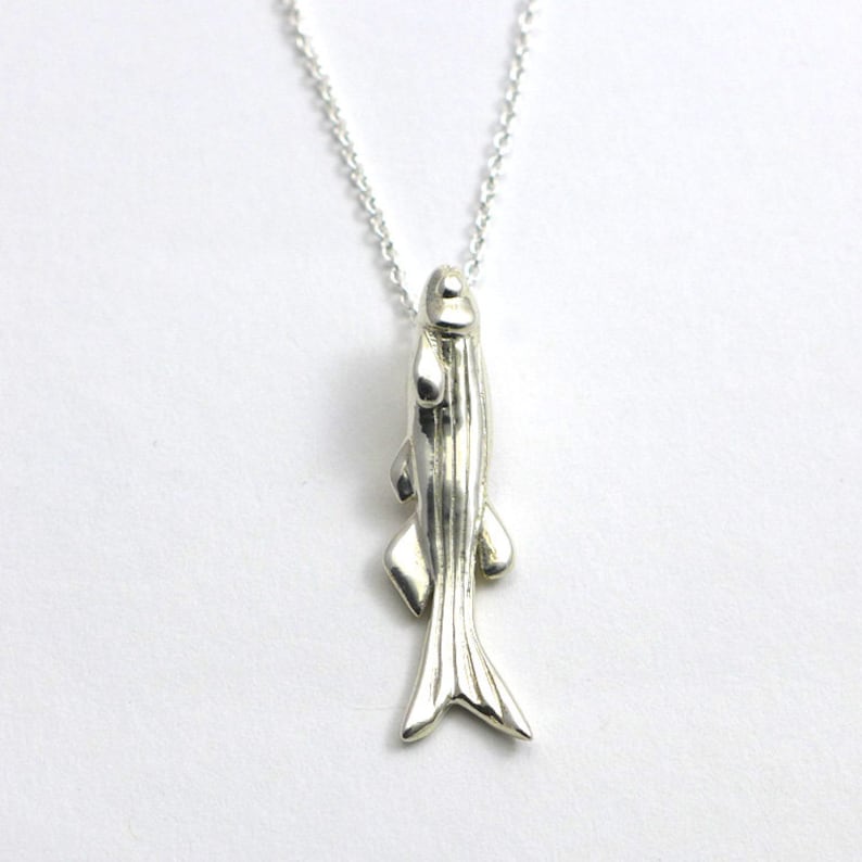 Zebrafish Pendant Science Jewelry sterling silver