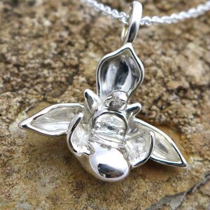 Ophrys Bee Orchid Pendant Wild Orchid Botany Jewelry sterling silver