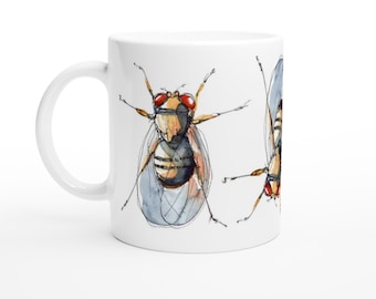 Drosophila Fruit Fly Mug | Science Drinkware | Biology Mug