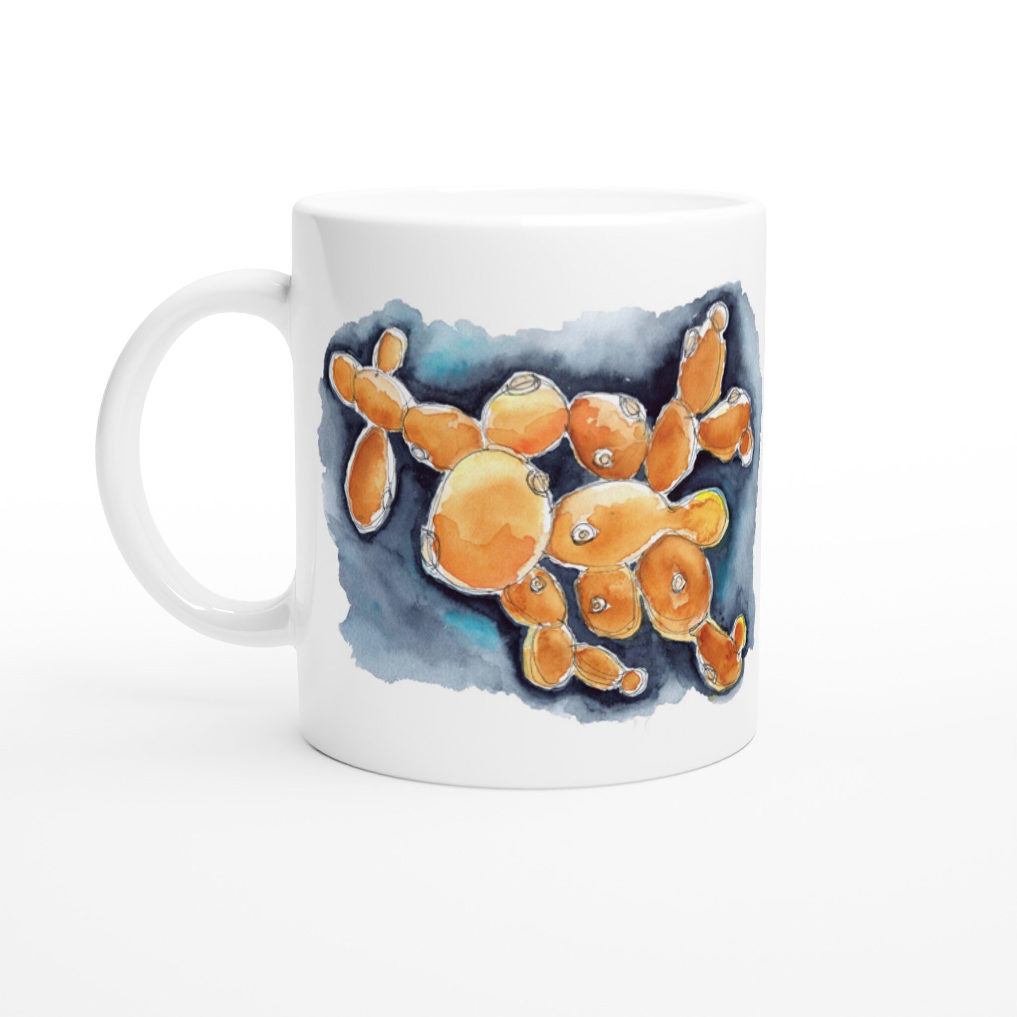 Budding Yeast Mug - Science Coffee Cup, Biology Gift, Brewing Gift, Winemaking Art