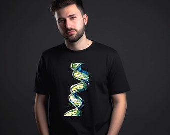 Groen DNA T-shirt - Wetenschap T-shirt, Biologie Kunst, Cadeau voor Wetenschapper, Moleculair Shirt