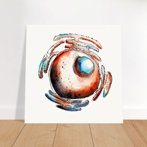 Cell Nucleus Print - Science Wall Art, Gift for Scientist, Biology Art